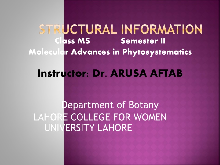 structural information class ms semester