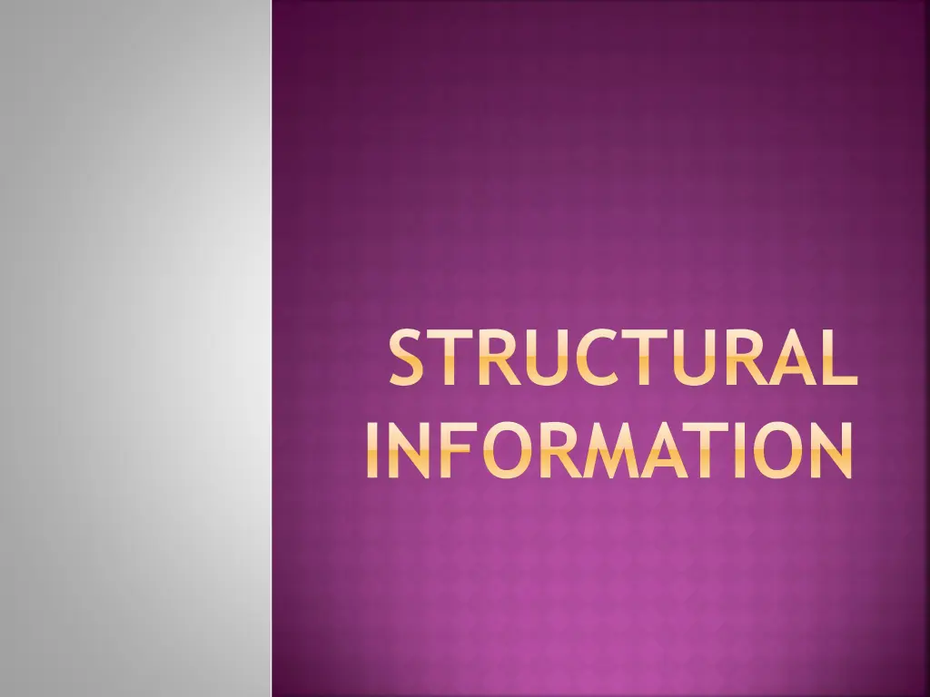 structural information