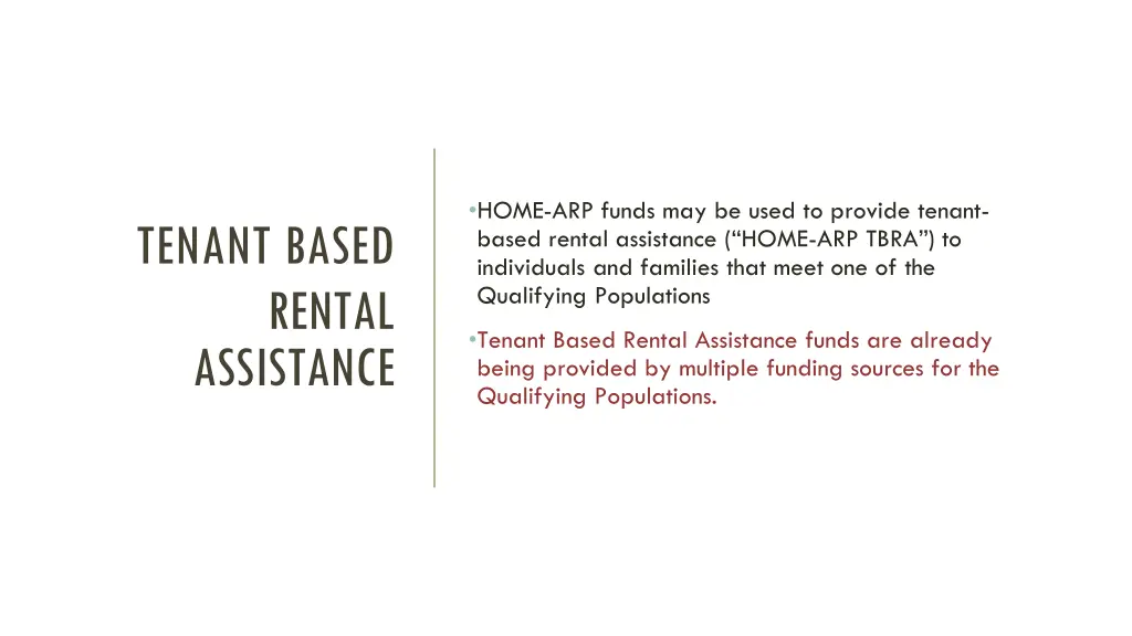 home arp funds may be used to provide tenant