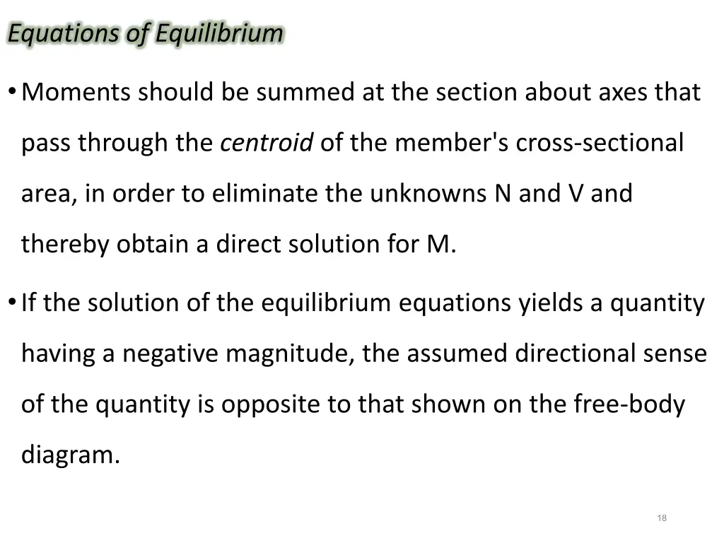 equations of equilibrium