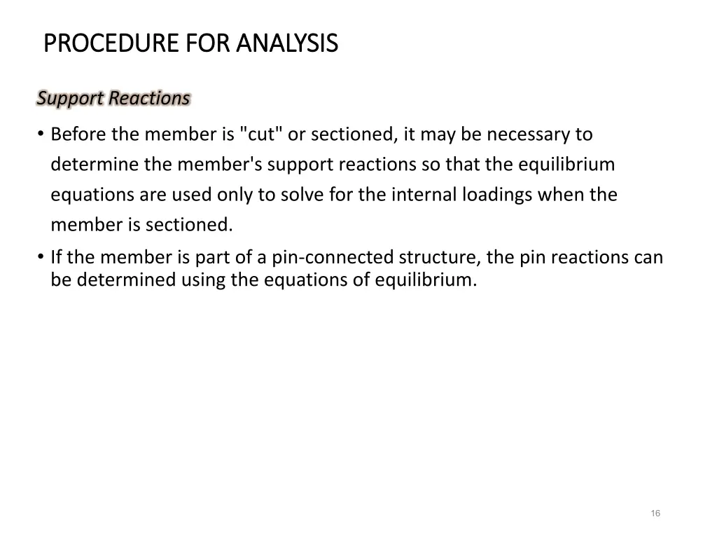 procedure for analysis procedure for analysis