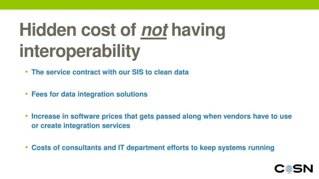 hidden cost of not having interoperability