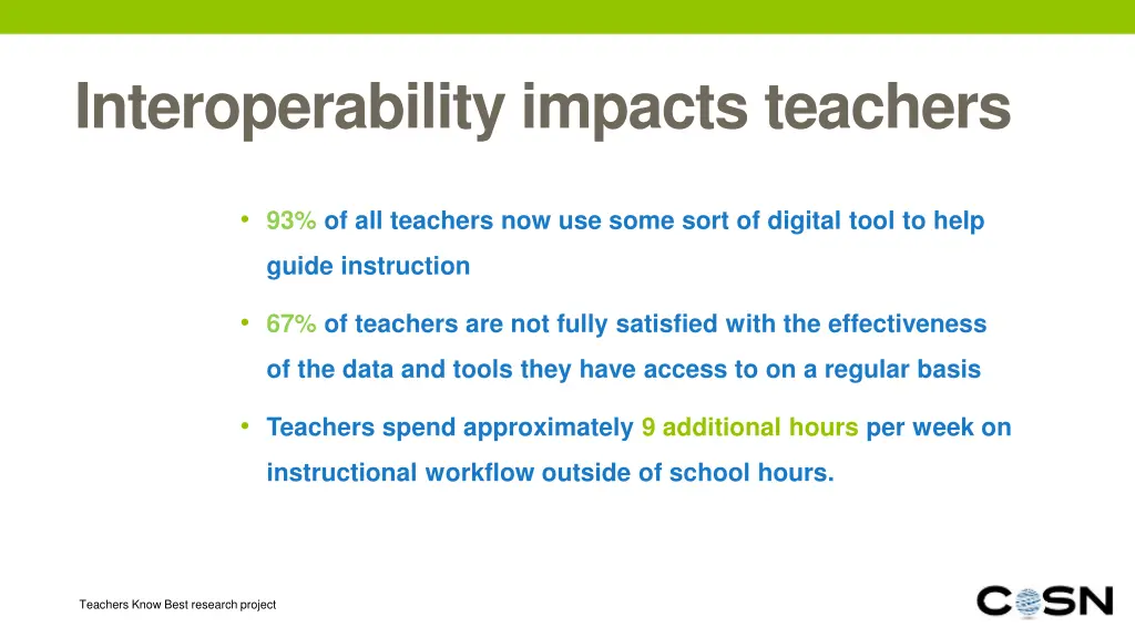 interoperability impacts teachers