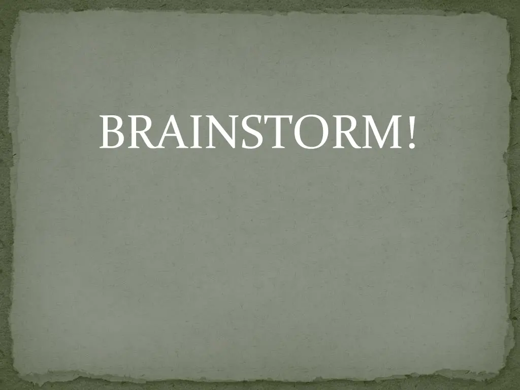 brainstorm