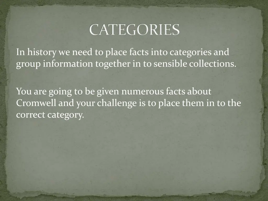 categories