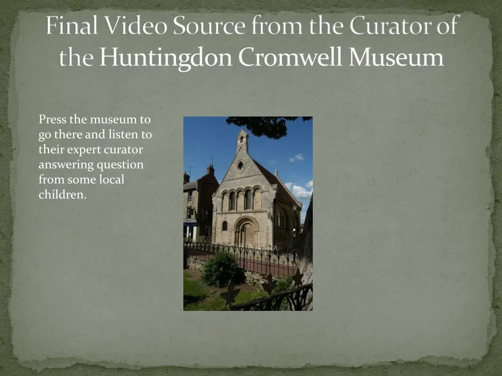 final video source from the curator