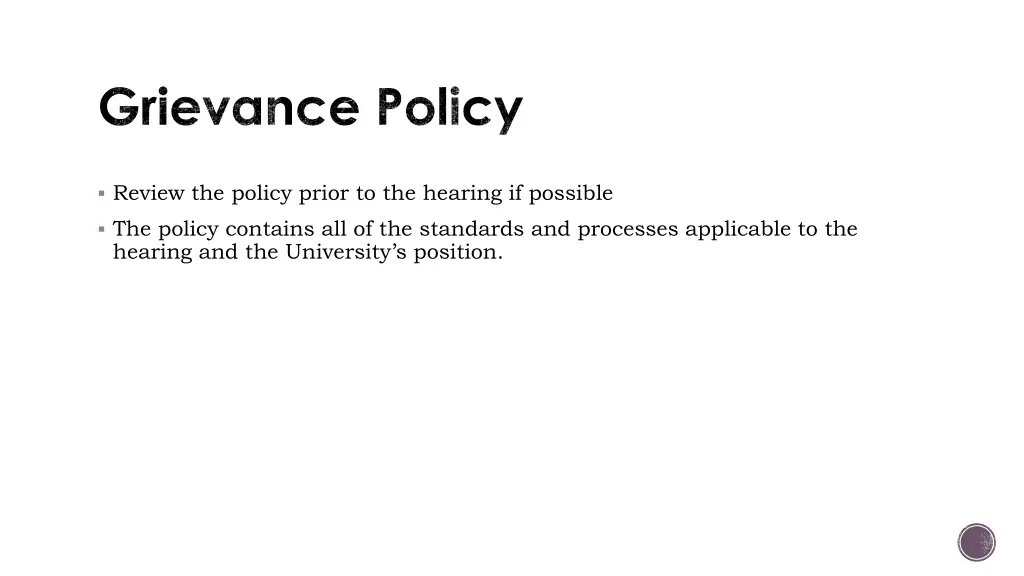 grievance policy