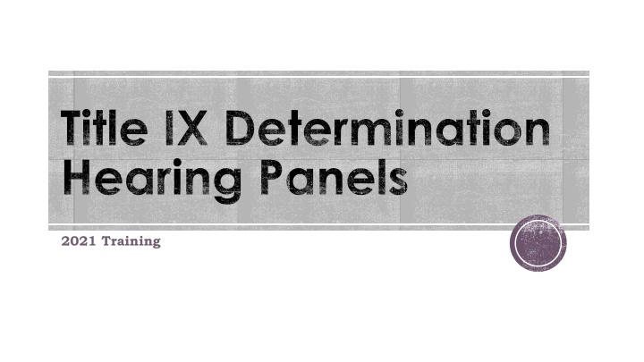 title ix determination hearing panels