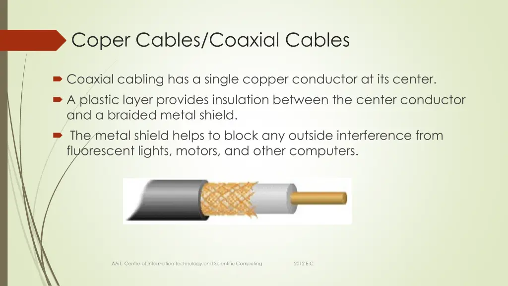 coper cables coaxial cables