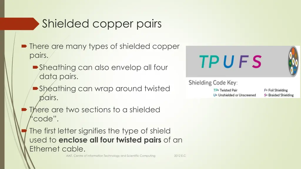 shielded copper pairs