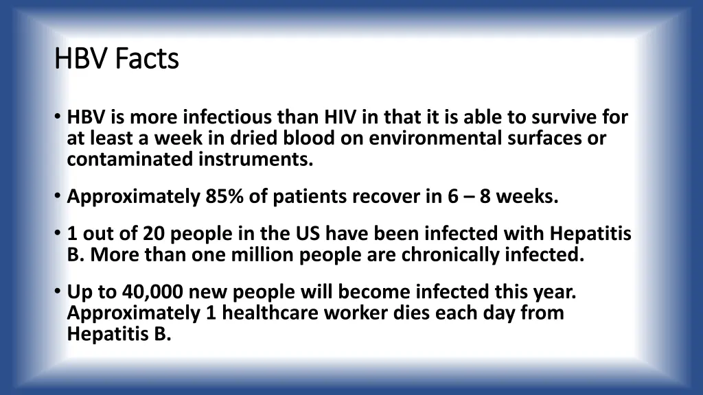 hbv facts hbv facts