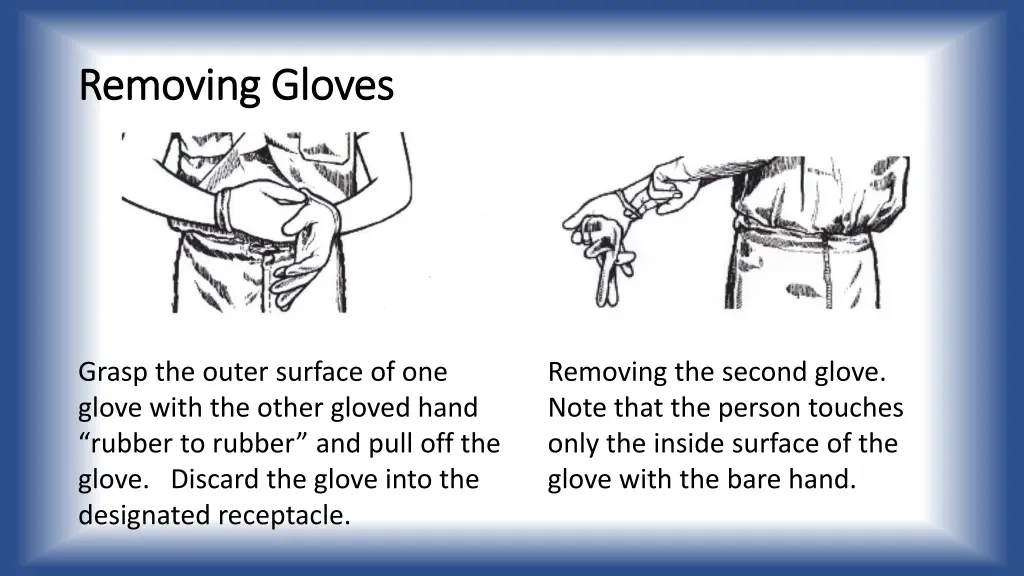 removing gloves removing gloves