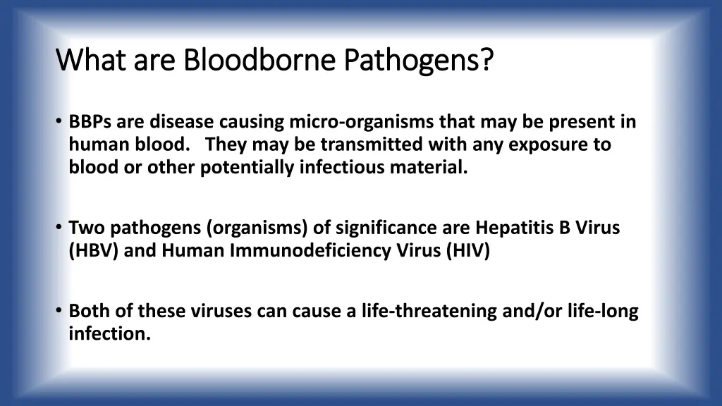 what are bloodborne pathogens what are bloodborne