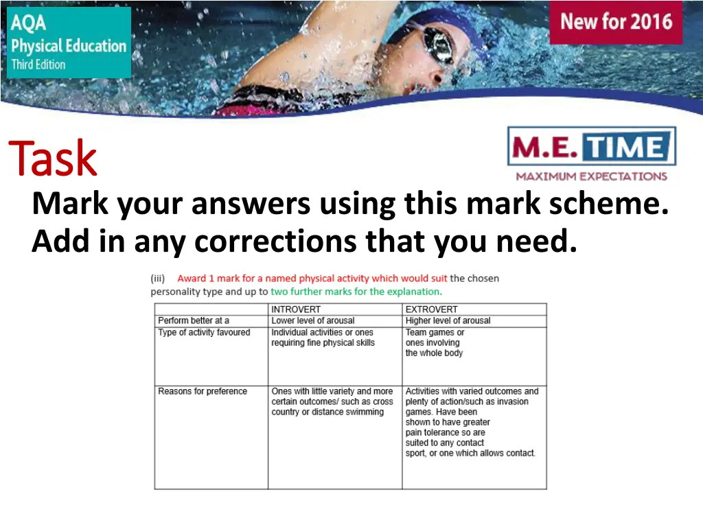 task task mark your answers using this mark 1