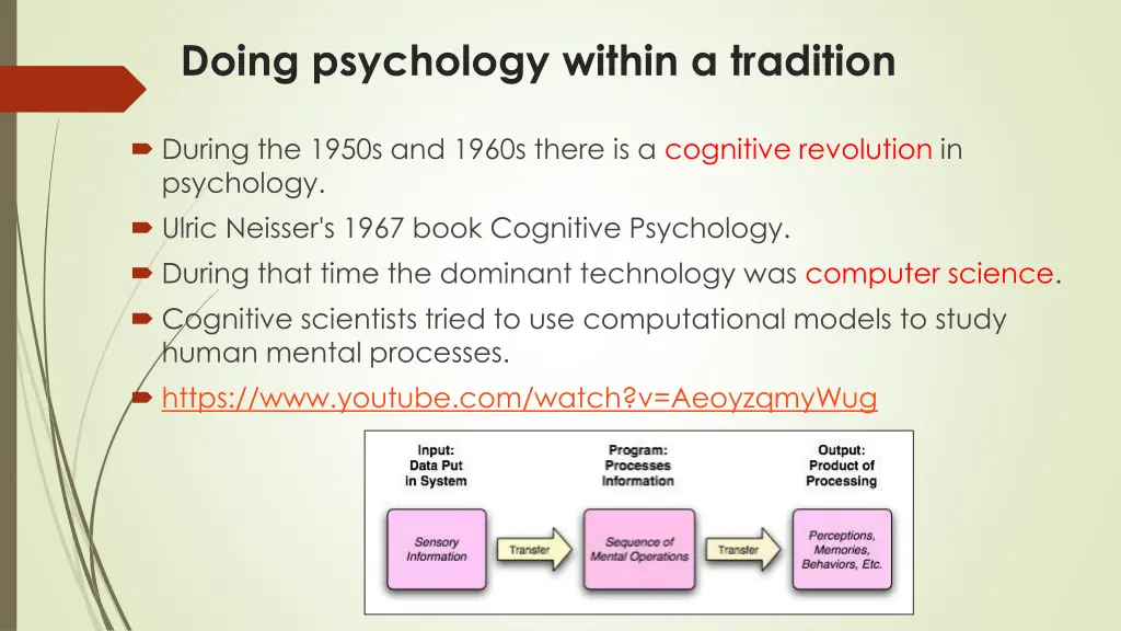 doing psychology within a tradition 2