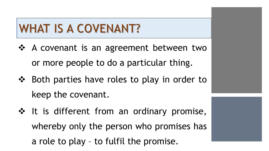 what is a covenant