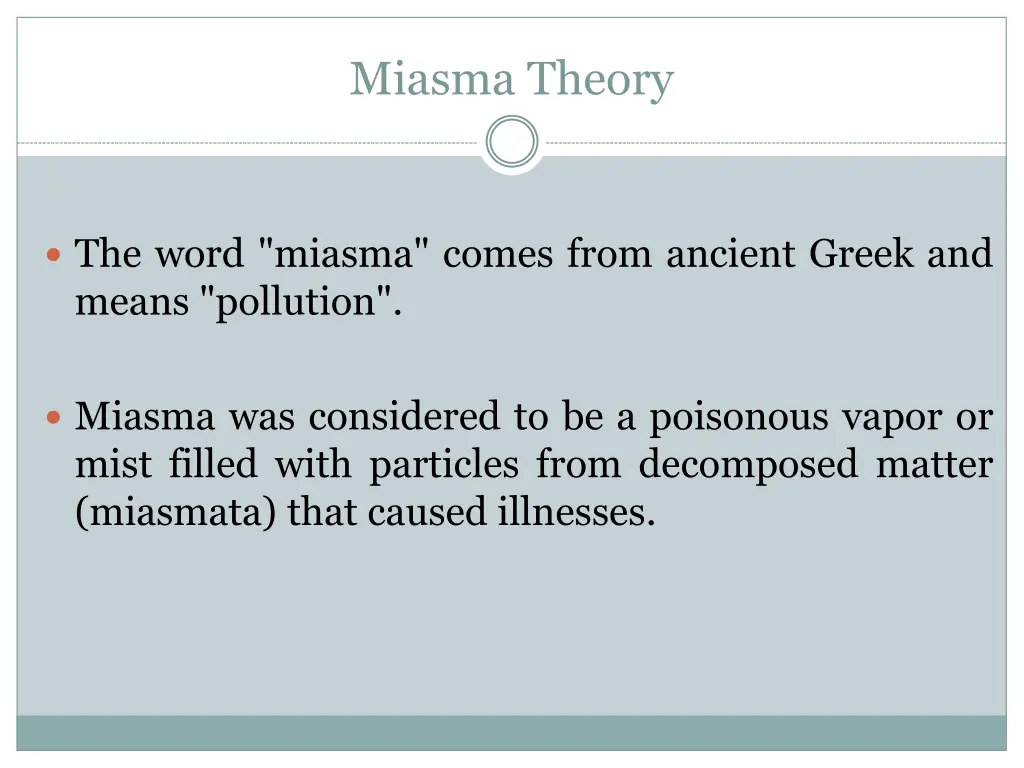 miasma theory