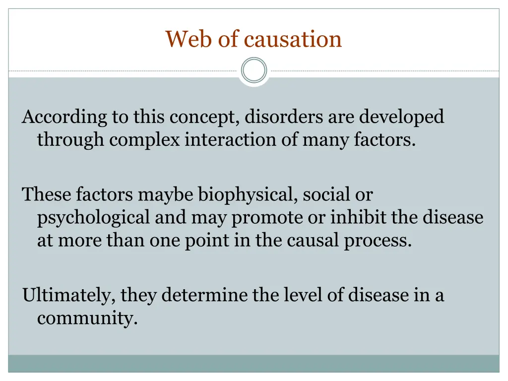 web of causation