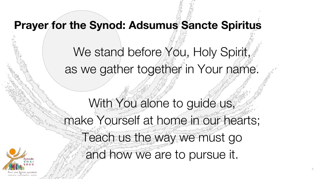 prayer for the synod adsumus sancte spiritus