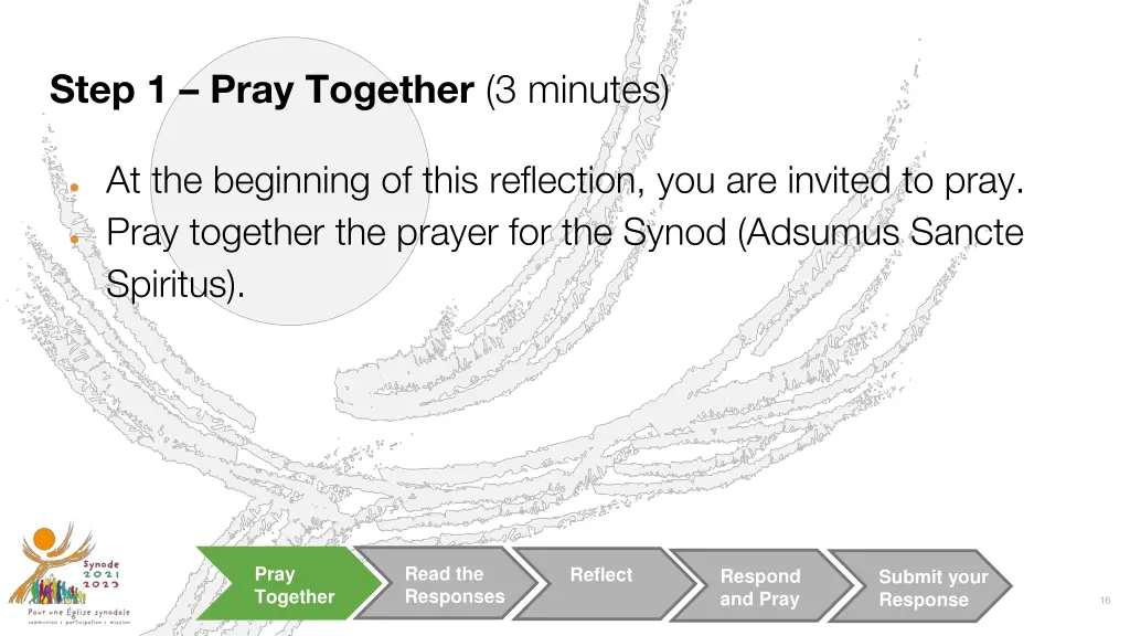 step 1 pray together 3 minutes