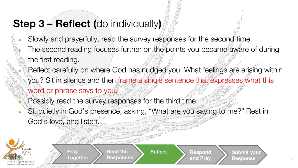 step 3 reflect do individually