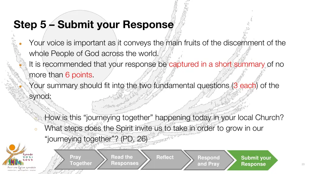 step 5 submit your response