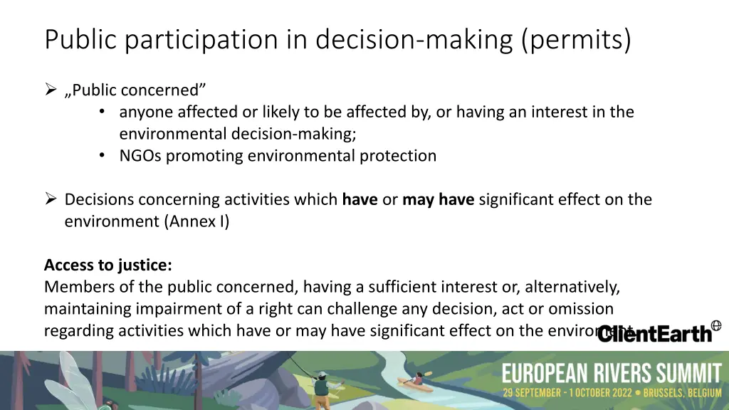 public participation in decision making permits