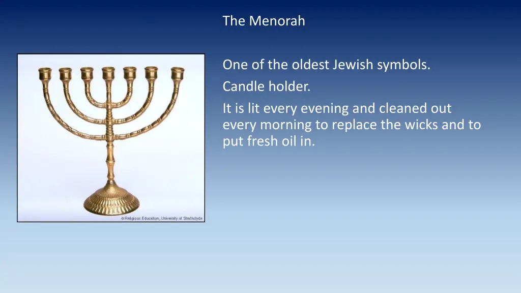 the menorah