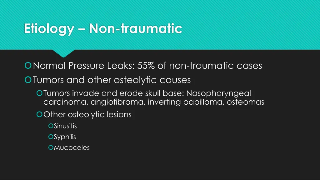 etiology non traumatic 1