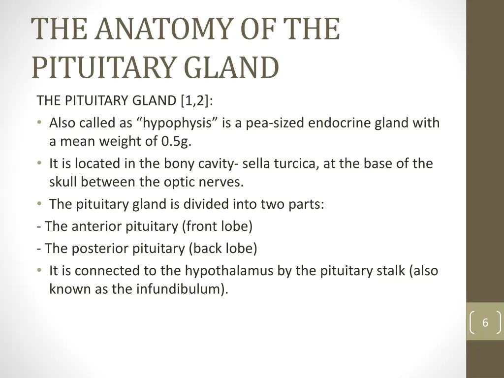 the anatomy of the pituitary gland 1