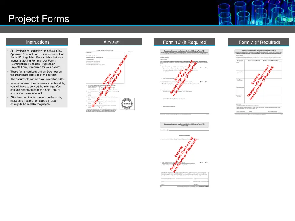 project forms