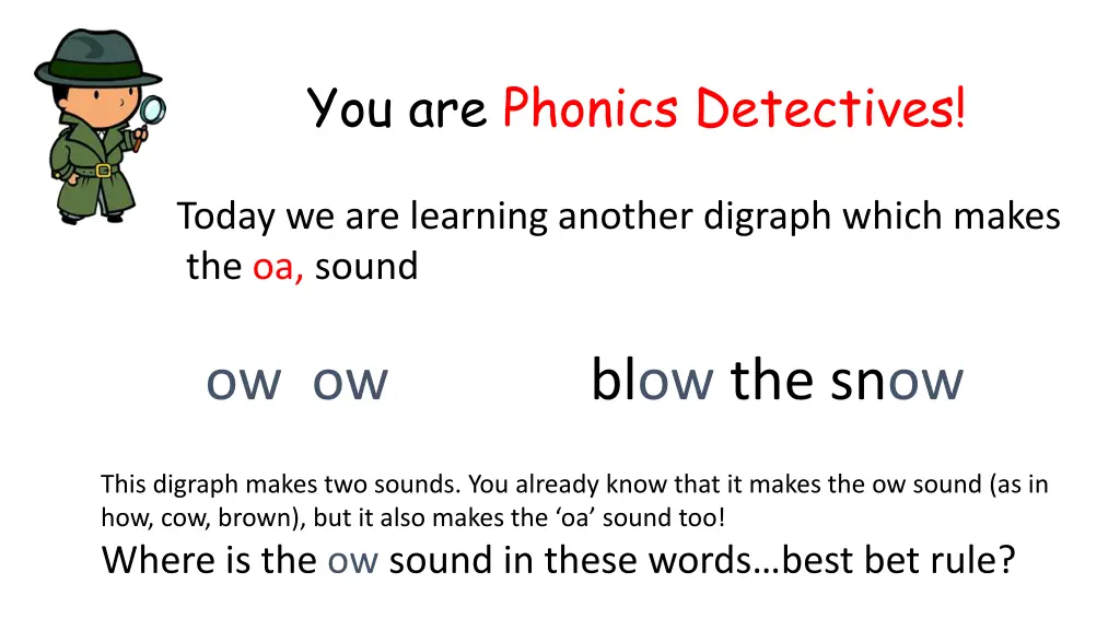 you are phonics detectives