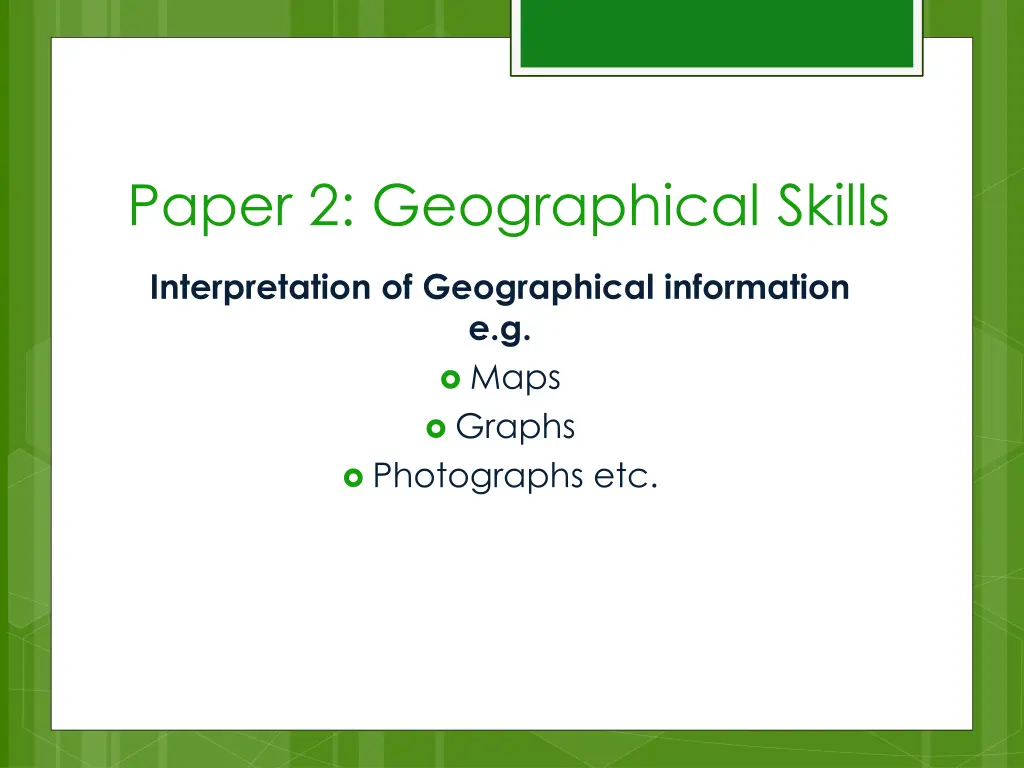 paper 2 geographical skills