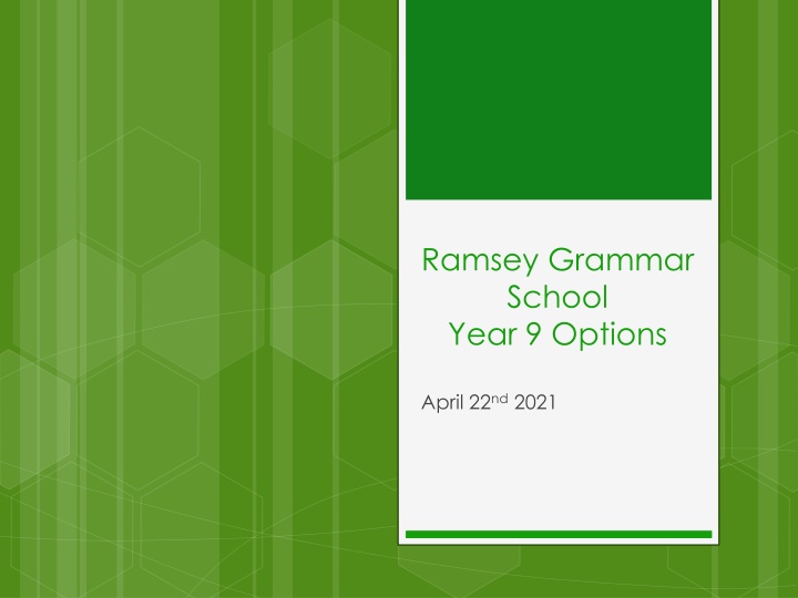 ramsey grammar school year 9 options