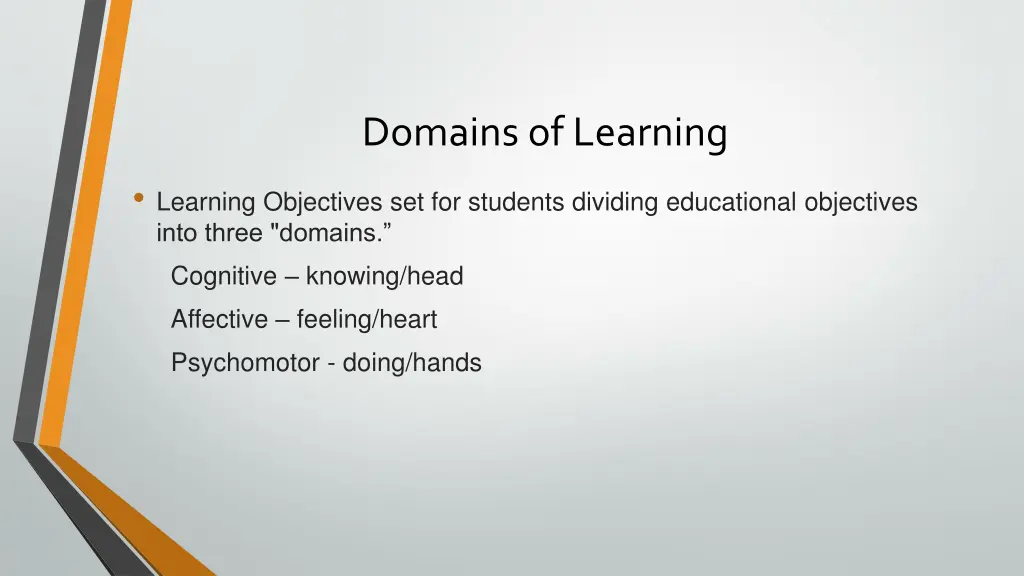 domains of learning