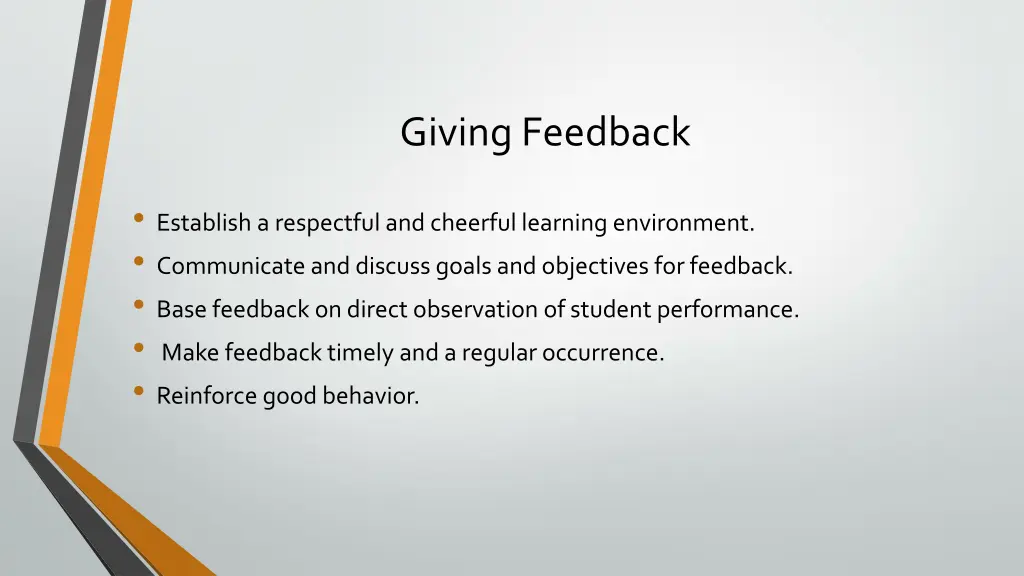 giving feedback