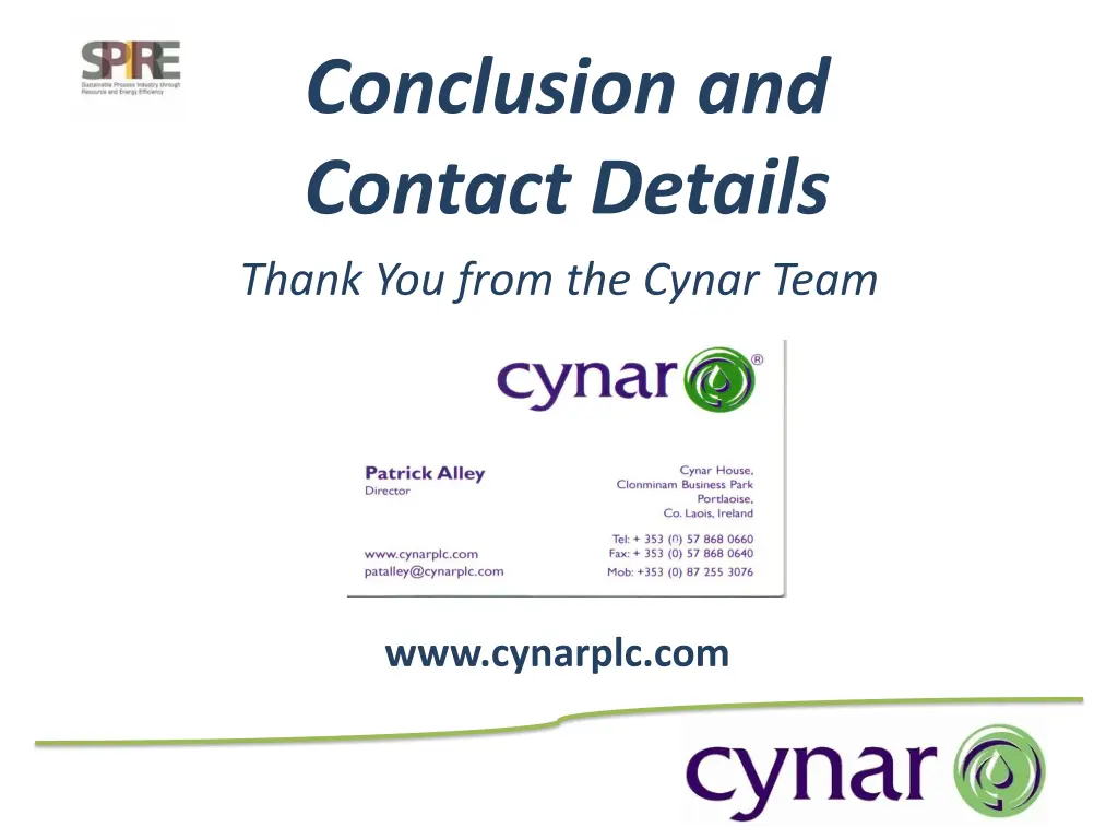 conclusion and contact details