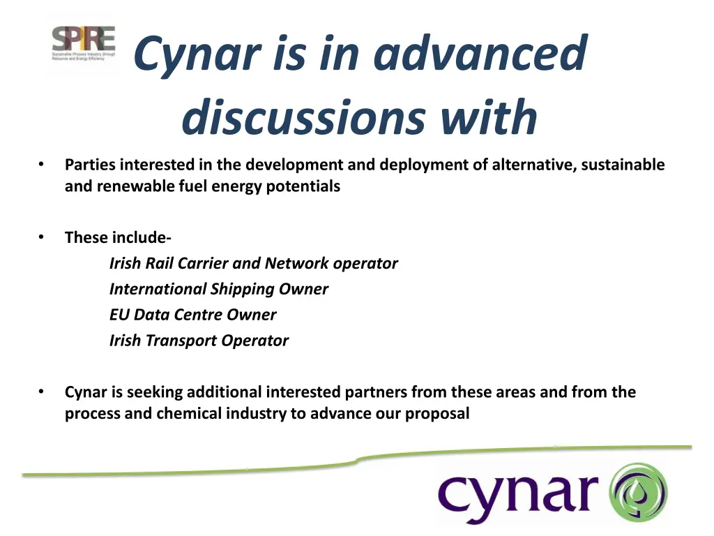 cynar is in advanced discussions with