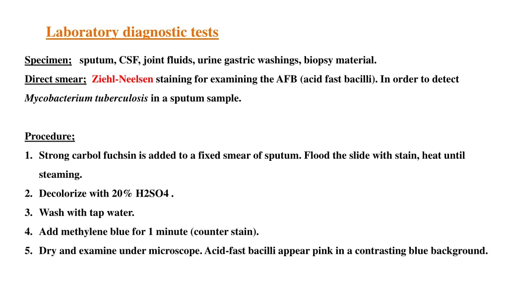 laboratory diagnostic tests