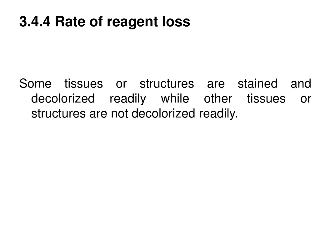 3 4 4 rate of reagent loss