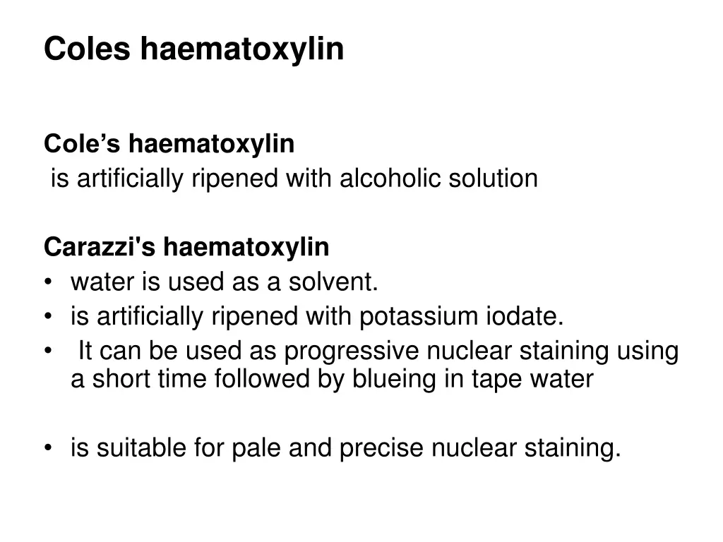 coles haematoxylin