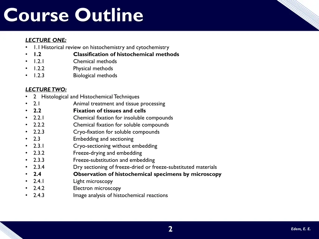 course outline