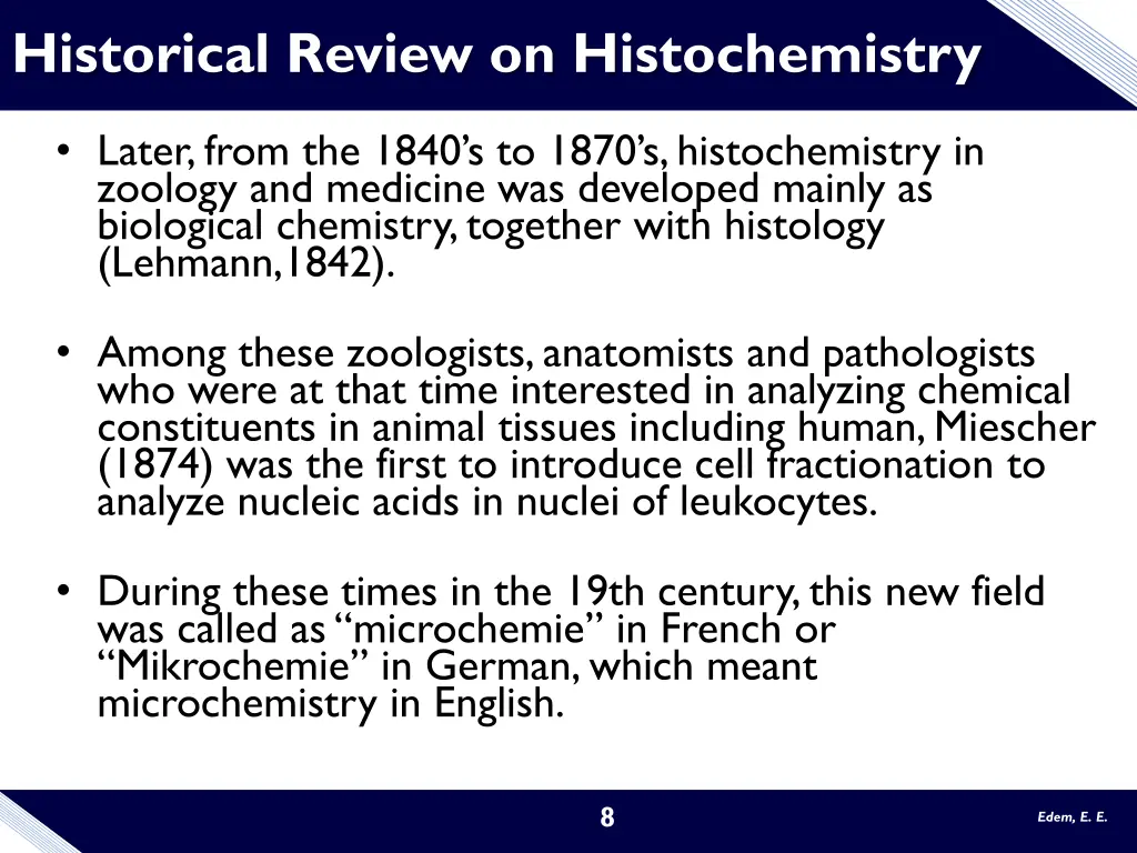 historical review on histochemistry 1