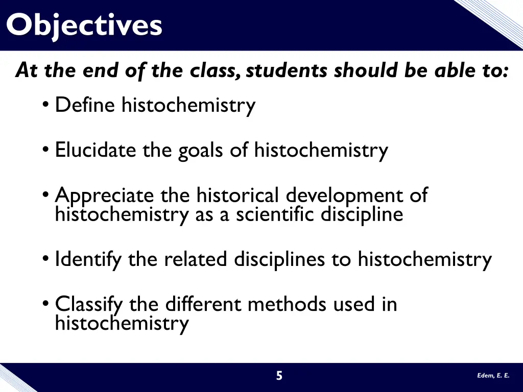 objectives