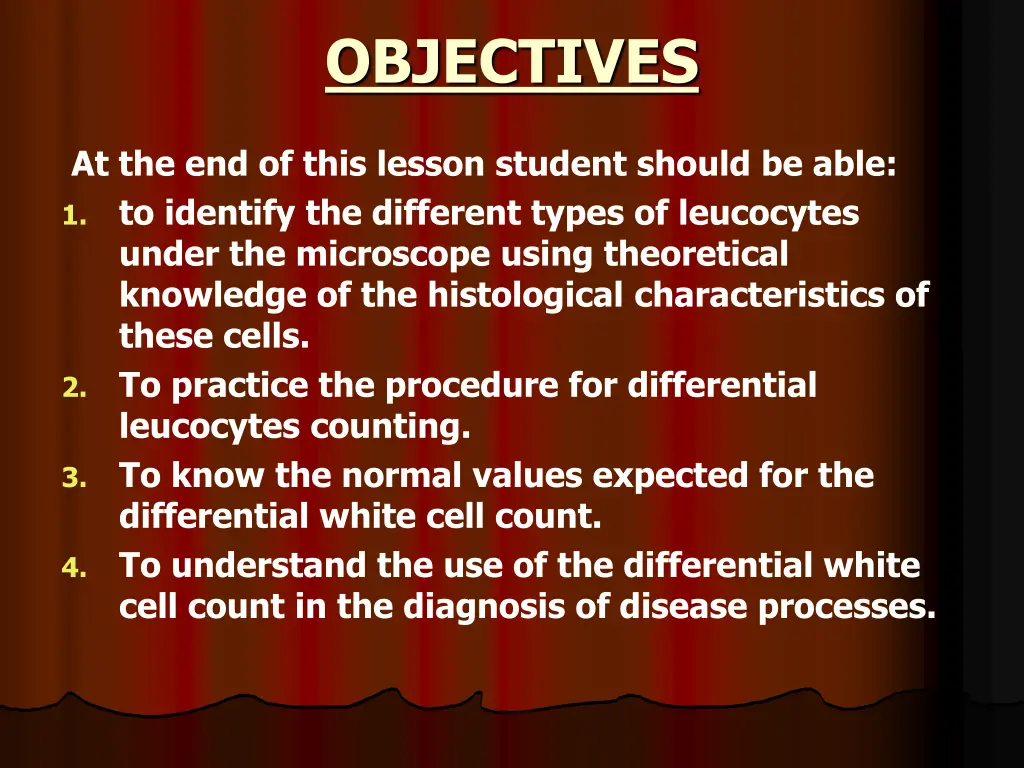 objectives