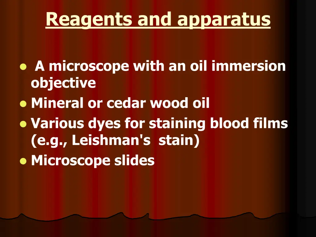 reagents and apparatus