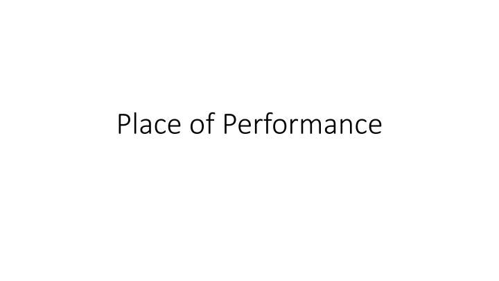 place of performance