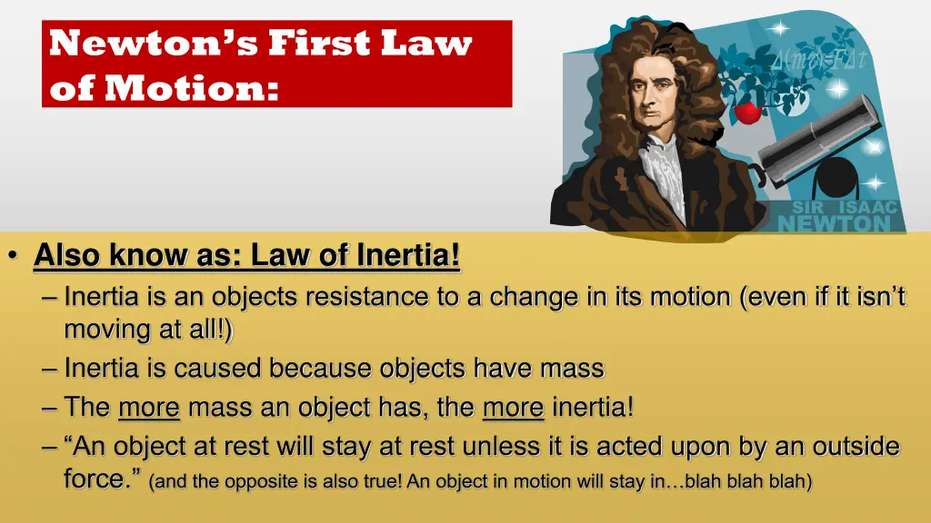 newton s first law of motion