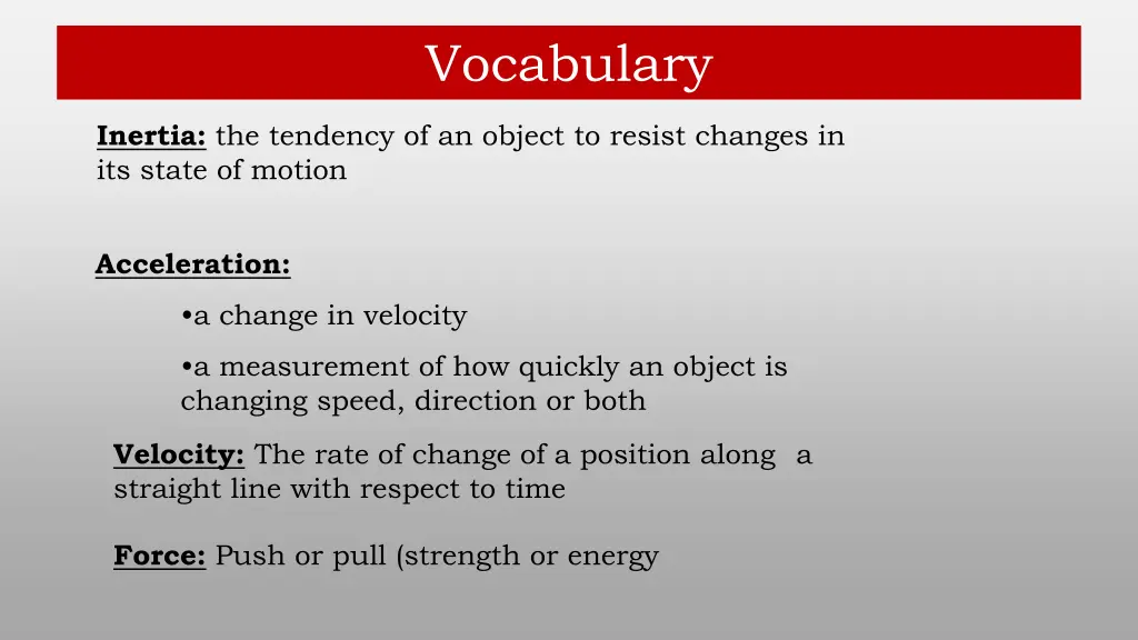 vocabulary