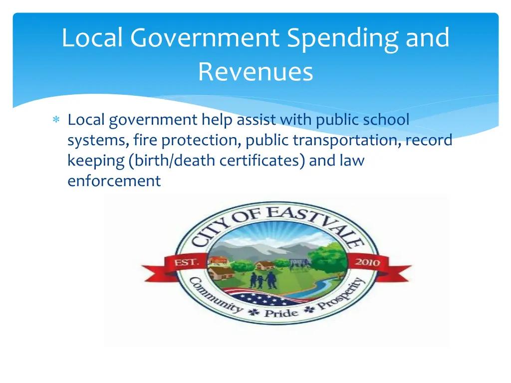 local government spending and revenues